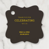 リッチゴールデン結婚インブラックテーマ フェイバータグ (正面)