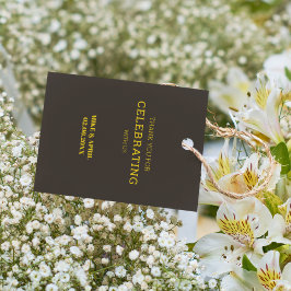 リッチゴールデン結婚インブラックテーマ フェイバータグ