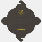 リッチゴールデン結婚インブラックテーマ フェイバーボックス (見開き)