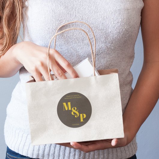 リッチゴールデン結婚インブラックテーマ ラウンドシール