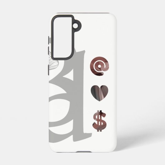 リッチサムスンケーストレンド抽象芸術ブラックパウダー SAMSUNG GALAXYケース (裏面)