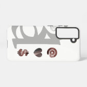 リッチサムスンケーストレンド抽象芸術ブラックパウダー SAMSUNG GALAXYケース (裏面横)