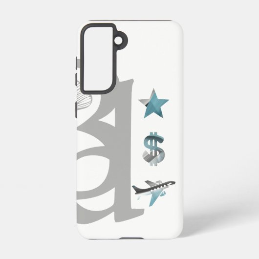 リッチサムスンケーストレンド抽象芸術ブルー海 SAMSUNG GALAXYケース (裏面)