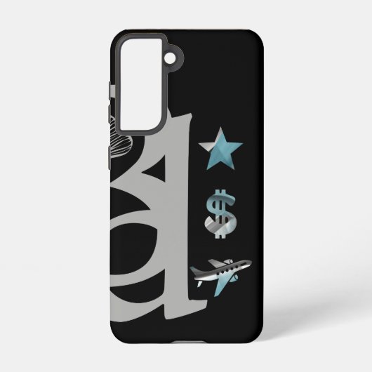 リッチサムスンケーストレンド抽象芸術ブルー海 SAMSUNG GALAXYケース (裏面)