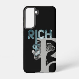 リッチサムスンケーストレンド抽象芸術ブルー海 SAMSUNG GALAXY S21ケース