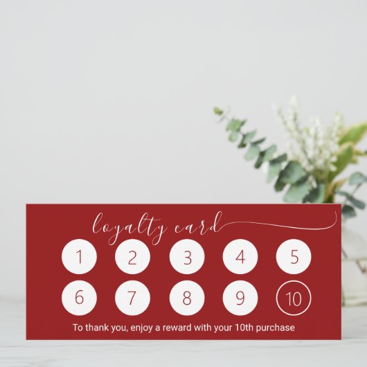 リッチサングリアレッドロイヤリティカード10ビジネスロゴ (スタンド正面)