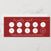 リッチサングリアレッドロイヤリティカード10ビジネスロゴ (正面)