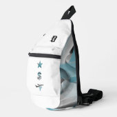 リッチスリングバッグトレンド抽象芸術ブルー海 スリングバッグ (右コーナー)