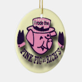 リッチズピンクピグ、ピンクピグ、ピンクピグ セラミックオーナメント (右)