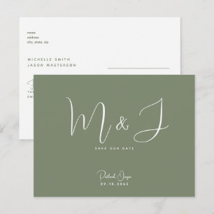 リッチセージ ウェディング セーブザデート ポストカード