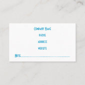 リッチターコイズ名刺 名刺 (裏面)