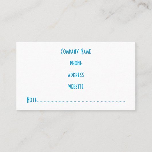 リッチターコイズ名刺 名刺 (裏面)