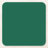 リッチダークグリーン紙コースター スクエアペーパーコースター (正面)