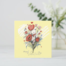 リッチテディベアとバレンタインデー シーズンカード