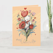 リッチテディベアとバレンタインデー シーズンカード (正面)