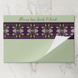 リッチパープルとソフトグリーン ペーパーパッド