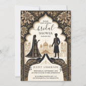 リッチヒンディヘンナメーンディインディアンスタイルブライダルシャワー 招待状 (正面)