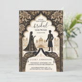 リッチヒンディヘンナメーンディインディアンスタイルブライダルシャワー 招待状 (スタンド正面)