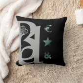 リッチピロー抽象芸術トレンドインテリアデコールブラック クッション (ブランケット)