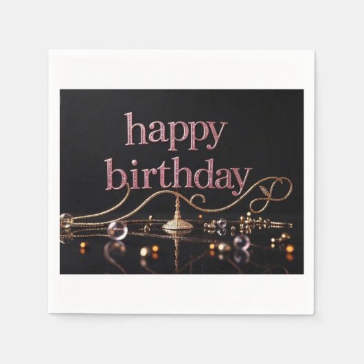 リッチピンク赤面贅沢なエレガント贅沢 スタンダードカクテルナプキン (正面)