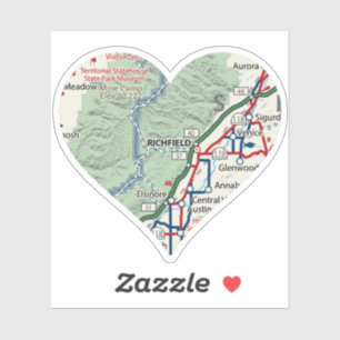 リッチフィールドユタの地図 シール