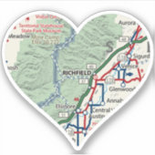 リッチフィールドユタの地図 シール (正面)