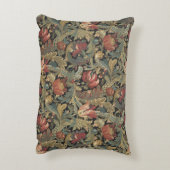 リッチフローラタペストリーブロケードアンティーククラシック アクセントクッション (裏面(縦))