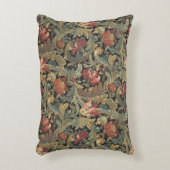 リッチフローラタペストリーブロケードアンティーククラシック アクセントクッション (正面(垂直))