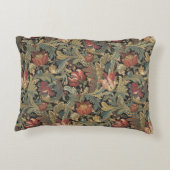 リッチフローラタペストリーブロケードアンティーククラシック アクセントクッション (裏面)