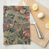 リッチフローラタペストリーブロケードアンティーククラシック キッチンタオル (四つ折り)