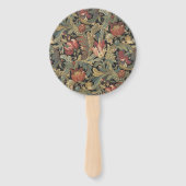 リッチフローラタペストリーブロケードアンティーククラシック ハンドファン (裏面)