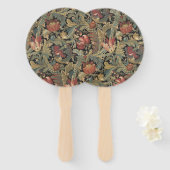 リッチフローラタペストリーブロケードアンティーククラシック ハンドファン (正面&裏面)