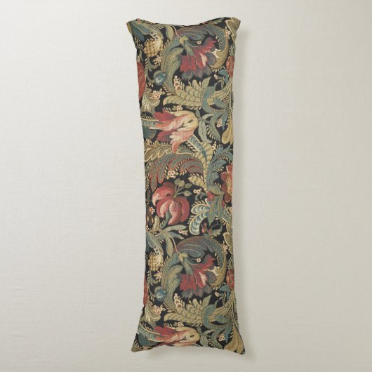 リッチフローラタペストリーブロケードアンティーククラシック ボディピロー (正面縦)