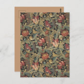 リッチフローラタペストリーブロケードアンティーククラシック ポストカード (正面/裏面)