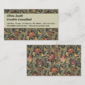リッチフローラタペストリーブロケードアンティーククラシック 名刺 (正面/裏面)