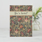 リッチフローラタペストリーブロケードアンティーククラシック 招待状 (スタンド正面)