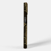 リッチブラウンおよび金ゴールドアールデコパターン Case-Mate iPhoneケース (裏面 / 右)
