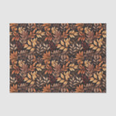 リッチブラウンゴールデン素朴バーンオレンジ秋リーフ 薄葉紙 (正面)