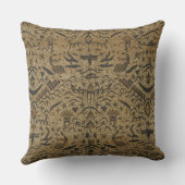 リッチブラウンブラック&クリームろうけつ染め装飾用クッション クッション (裏面)