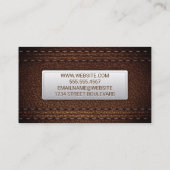 リッチブラウンレザーステッチ 名刺 (裏面)
