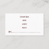 リッチブラウン名刺 名刺 (裏面)