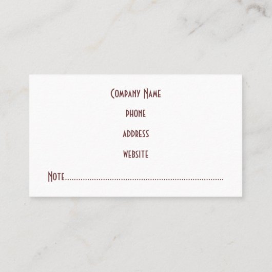 リッチブラウン名刺 名刺 (裏面)