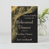 リッチブラック&金ゴールドディナーリハーサル招待状 招待状 (スタンド正面)