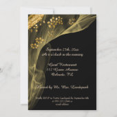 リッチブラック&金ゴールドディナーリハーサル招待状 招待状 (裏面)