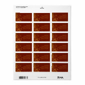 リッチブリックレッドと金ゴールド逆旋回 ラベル (フルシート)