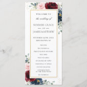 リッチブルガンディレッド赤面ブルーバラフローラ結婚ズ プログラム (正面)