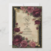 リッチブルゴーニュの華やかなバロック様式の庭園 招待状 (正面)