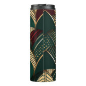 リッチブルゴーニュティール（緑がかった色）グリーン金ゴールドアフリカ民族 タンブラー (裏面)