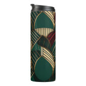 リッチブルゴーニュティール（緑がかった色）グリーン金ゴールドアフリカ民族 タンブラー (回転右)