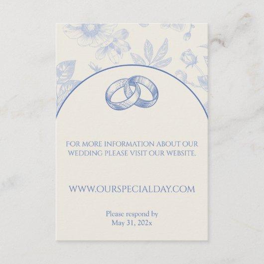 リッチブルーフランスのフローラトワールフローラ エンクロージャーカード (正面)